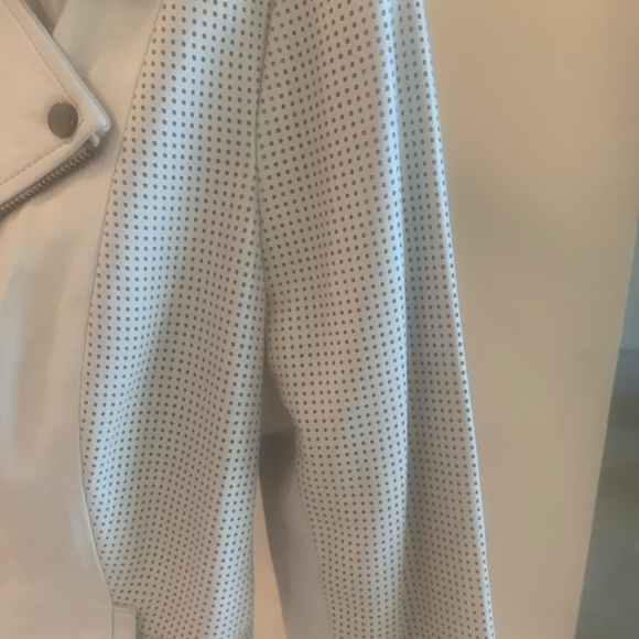 H by Halston Gray Moto Leather Jacket sz 8 - Picture 2 of 8